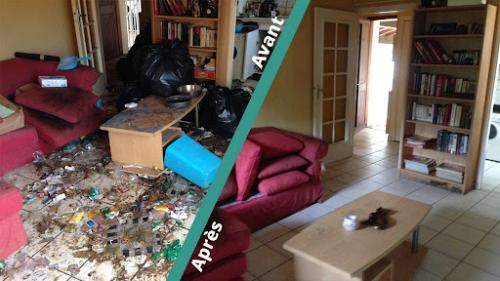 Débarrassage et nettoyage d'une maison, avant et après